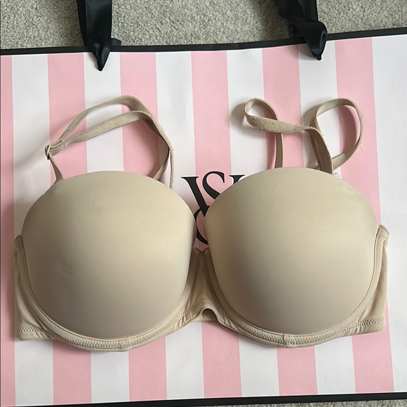 Pink/Victoria's Secret Nude Push-Up Multi-way Bra - Picture 1 of 5